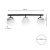 Lampa sufitowa SFERA BLACK/CHROME 3xE14 MLP8873 Milagro