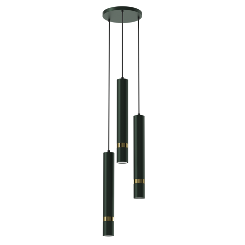Lampa sufitowa wisząca natynkowa JOKER GREEN/GOLD 3xGU10 MLP8919 Milagro 3x GU10 50-90cm Spot oprawa oświetleniowa nowoczesna Industrialna Loft nawierzchniowa metal zwis zielony zielona złoty zielono złota Inspiracje Premium