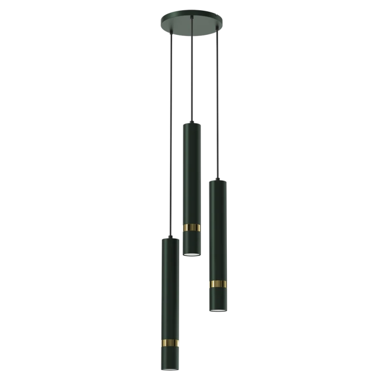 Lampa sufitowa wisząca natynkowa JOKER GREEN/GOLD 3xGU10 MLP8919 Milagro 3x GU10 50-90cm Spot oprawa oświetleniowa nowoczesna Industrialna Loft nawierzchniowa metal zwis zielony zielona złoty zielono złota Inspiracje Premium