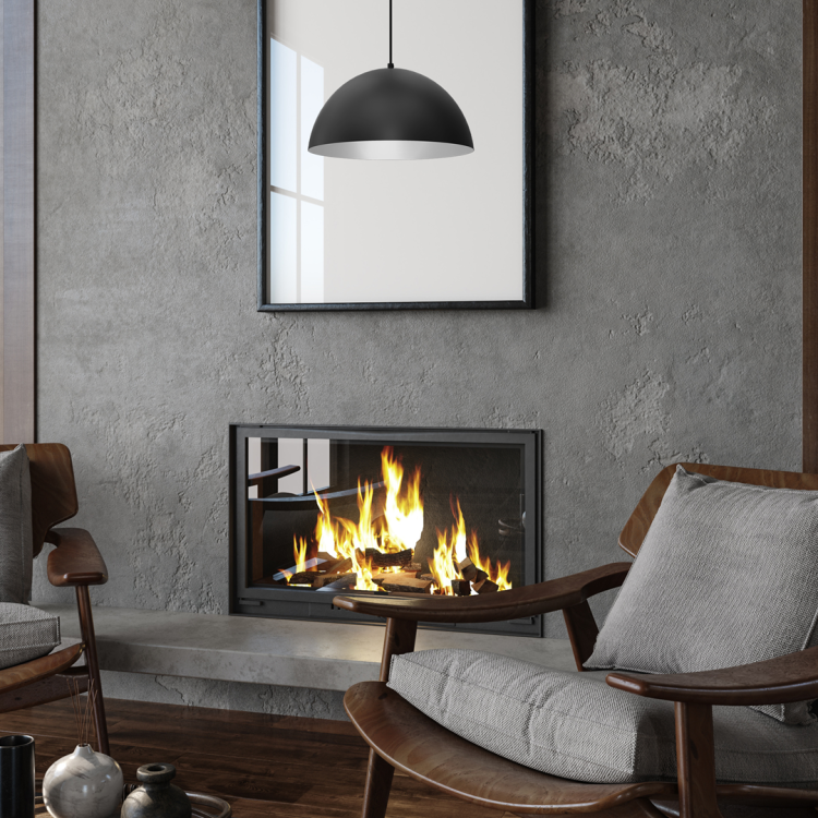 Lampa sufitowa wisząca Industrialna Loft BETA BLACK/WHITE 1xE27 35cm MLP8954 Milagro nowoczesna oprawa oświetleniowa metal żyrandol do Kuchni Jadalni nad stół blat wyspę czarny czarna biały biała czarno biała zwis Inspiracje Premium