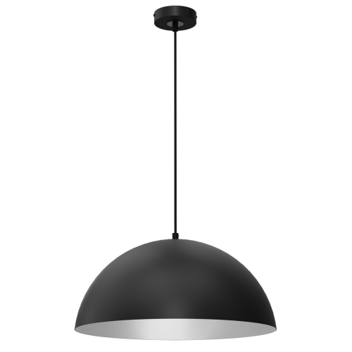 Lampa sufitowa wisząca Industrialna Loft BETA BLACK/WHITE 1xE27 45cm MLP8955 Milagro nowoczesna oprawa oświetleniowa metal żyrandol do Kuchni Jadalni nad stół blat wyspę czarny czarna biały biała czarno biała zwis Inspiracje Premium