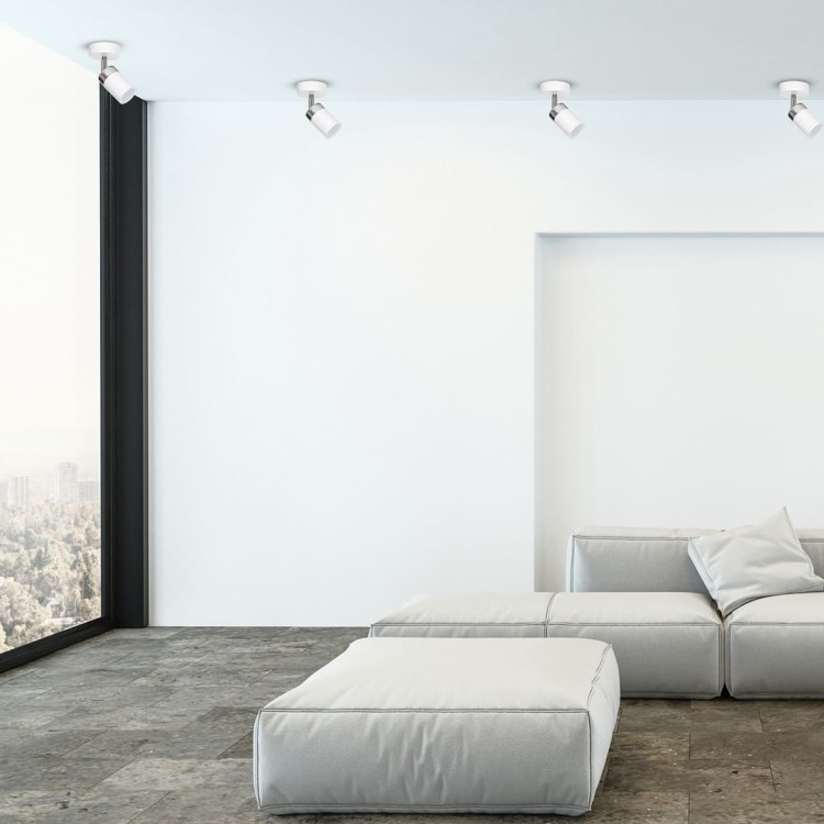 Lampa ścienno-sufitowa Kinkiet Industrialny Spot JOKER WHITE/CHROME 1xGU10 MLP898 Milagro 1x GU10 Loft nowoczesny metalowy sufitowa ścienna biały biała chrom pojedynczy Inspiracje Premium