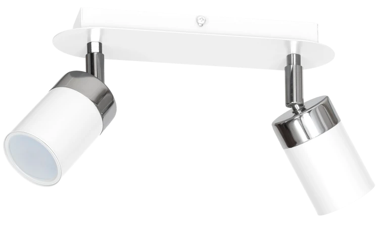 Lampa sufitowa listwa natynkowa JOKER WHITE/CHROME 2xGU10 MLP899 Milagro 2x GU10 24cm Spot oprawa oświetleniowa nowoczesna ścienna Industrialna Loft nawierzchniowa metal biały biała chrom Inspiracje Premium