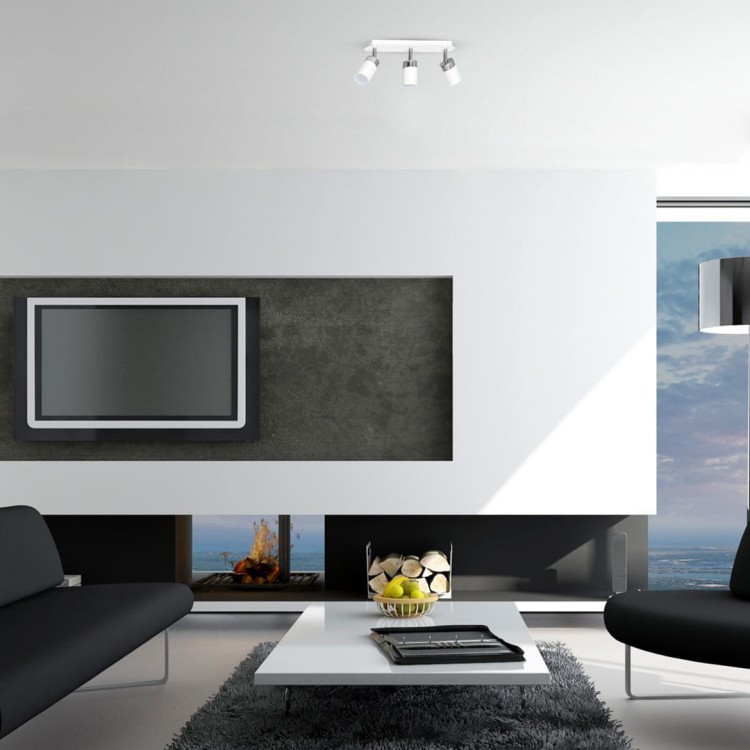 Lampa sufitowa listwa natynkowa JOKER WHITE/CHROME 3xGU10 MLP900 Milagro 3x GU10 34cm Spot oprawa oświetleniowa nowoczesna ścienna Industrialna Loft nawierzchniowa metal biały biała chrom Inspiracje Premium