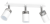 Lampa sufitowa listwa natynkowa JOKER WHITE/CHROME 3xGU10 MLP900 Milagro 3x GU10 34cm Spot oprawa oświetleniowa nowoczesna ścienna Industrialna Loft nawierzchniowa metal biały biała chrom Inspiracje Premium