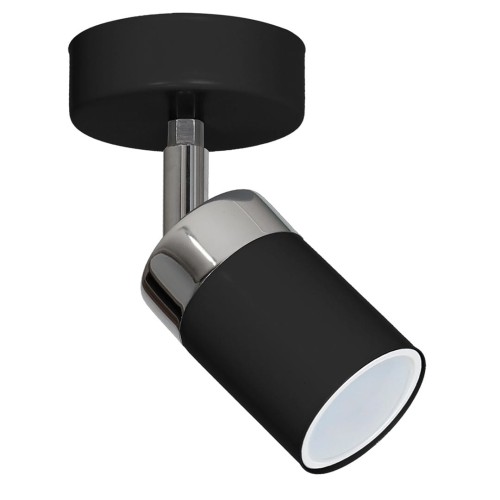 Lampa ścienno-sufitowa Kinkiet Industrialny Spot JOKER BLACK/CHROME 1xGU10 MLP910 Milagro 1x GU10 Loft nowoczesny metalowy sufitowa ścienna czarny czarna chrom pojedynczy Inspiracje Premium
