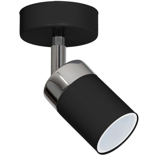 Lampa ścienno-sufitowa Kinkiet Industrialny Spot JOKER BLACK/CHROME 1xGU10 MLP910 Milagro 1x GU10 Loft nowoczesny metalowy sufitowa ścienna czarny czarna chrom pojedynczy Inspiracje Premium