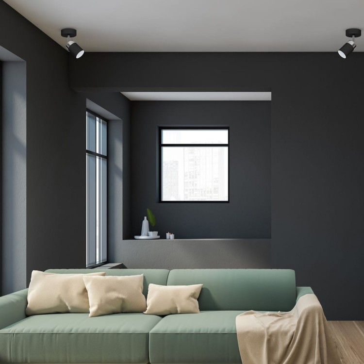 Lampa ścienno-sufitowa Kinkiet Industrialny Spot JOKER BLACK/CHROME 1xGU10 MLP910 Milagro 1x GU10 Loft nowoczesny metalowy sufitowa ścienna czarny czarna chrom pojedynczy Inspiracje Premium
