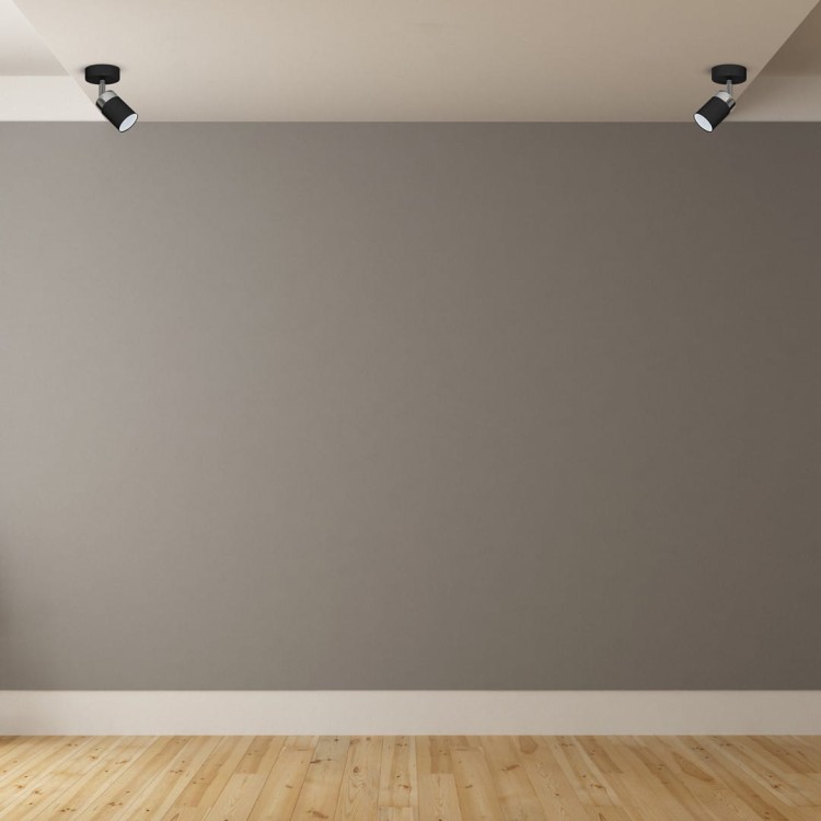 Lampa ścienno-sufitowa Kinkiet Industrialny Spot JOKER BLACK/CHROME 1xGU10 MLP910 Milagro 1x GU10 Loft nowoczesny metalowy sufitowa ścienna czarny czarna chrom pojedynczy Inspiracje Premium