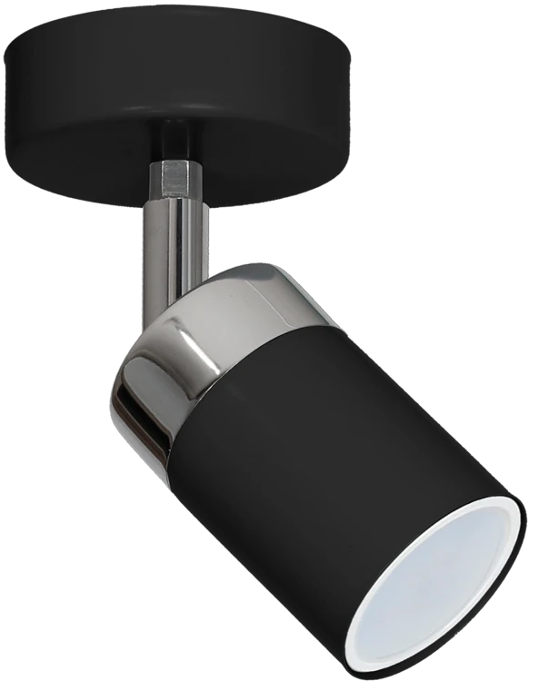 Lampa ścienno-sufitowa Kinkiet Industrialny Spot JOKER BLACK/CHROME 1xGU10 MLP910 Milagro 1x GU10 Loft nowoczesny metalowy sufitowa ścienna czarny czarna chrom pojedynczy Inspiracje Premium