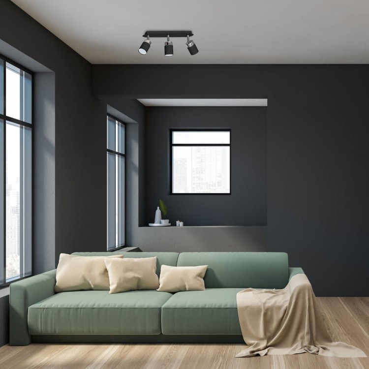 Lampa sufitowa listwa natynkowa JOKER BLACK/CHROME 3xGU10 MLP912 Milagro 3x GU10 34cm Spot oprawa oświetleniowa nowoczesna ścienna Industrialna Loft nawierzchniowa metal czarny czarna chrom Inspiracje Premium