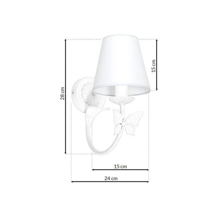 Kinkiet  ALICE WHITE 1xE14 MLP959 Milagro