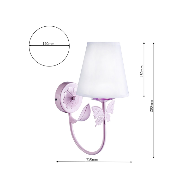 Kinkiet ALICE PINK 1xE14 MLP962 Milagro