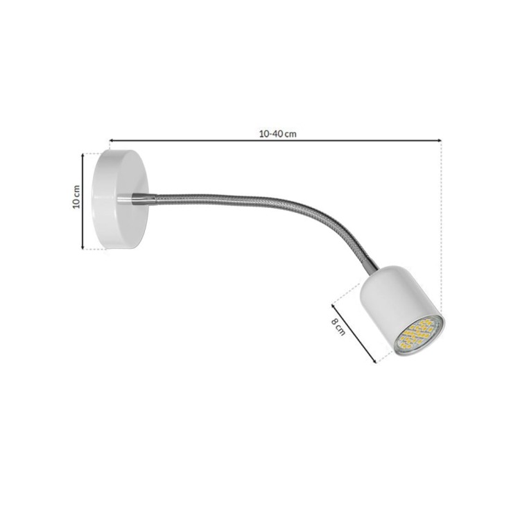 Kinkiet MAXI WHITE 1xGU10 MLP9639 Milagro