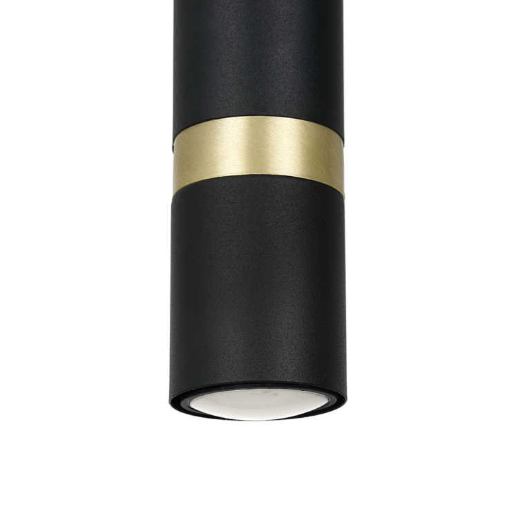 Lampa sufitowa wisząca natynkowa JOKER SATIN GOLD 1xGU10 MLP9667 Milagro 1x GU10 50-90cm Spot oprawa oświetleniowa nowoczesna Industrialna Loft nawierzchniowa metal zwis czarny czarna złoty czarno złota satynowa Inspiracje Premium