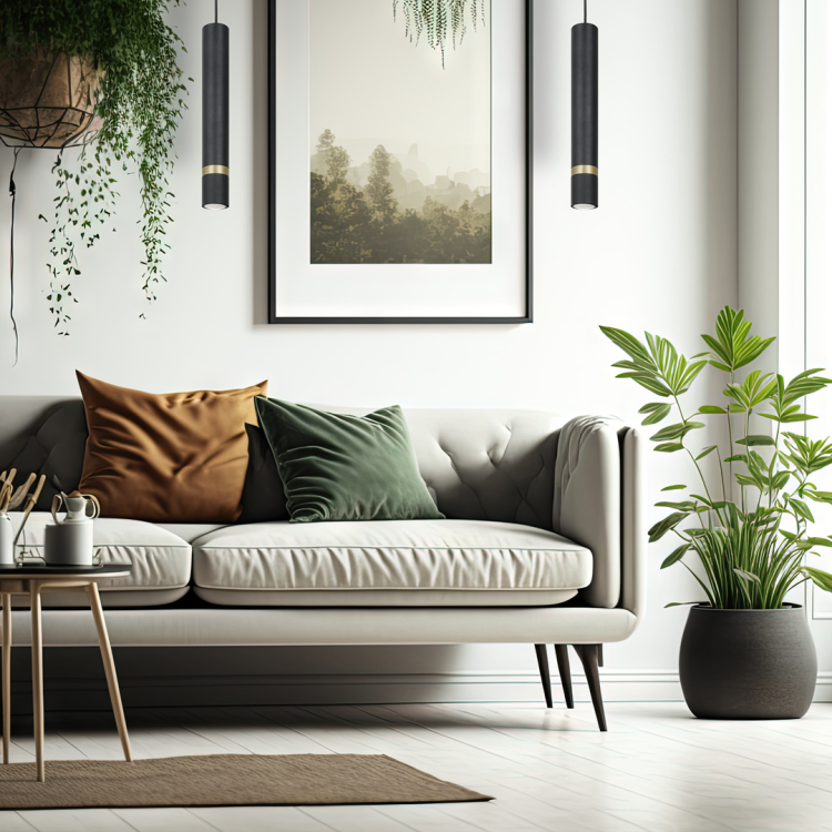 Lampa sufitowa wisząca natynkowa JOKER SATIN GOLD 1xGU10 MLP9667 Milagro 1x GU10 50-90cm Spot oprawa oświetleniowa nowoczesna Industrialna Loft nawierzchniowa metal zwis czarny czarna złoty czarno złota satynowa Inspiracje Premium