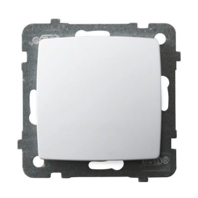 Łącznik jednobiegunowy pojedynczy Biały ŁP-1S/m/00 Karo OSPEL Wyłącznik zaciski gwintowe Biały