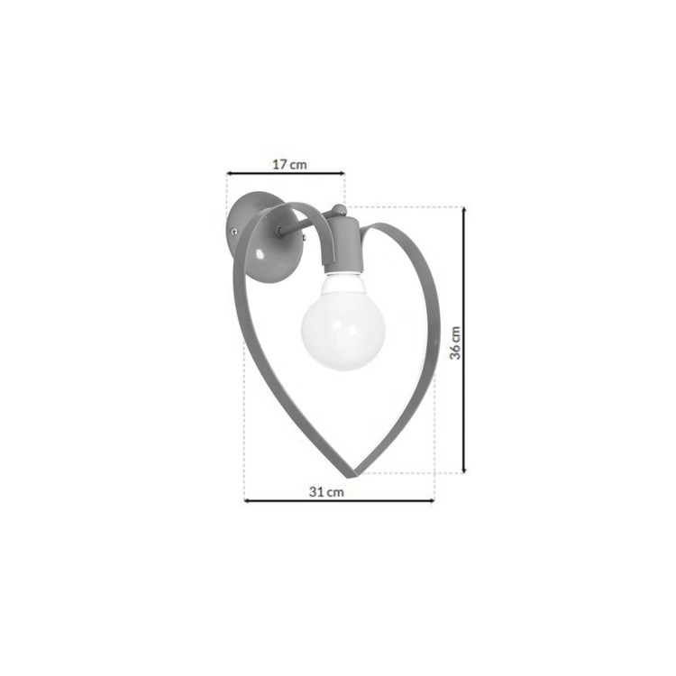 Kinkiet AMORE GREY 1xE27 MLP9821 Milagro