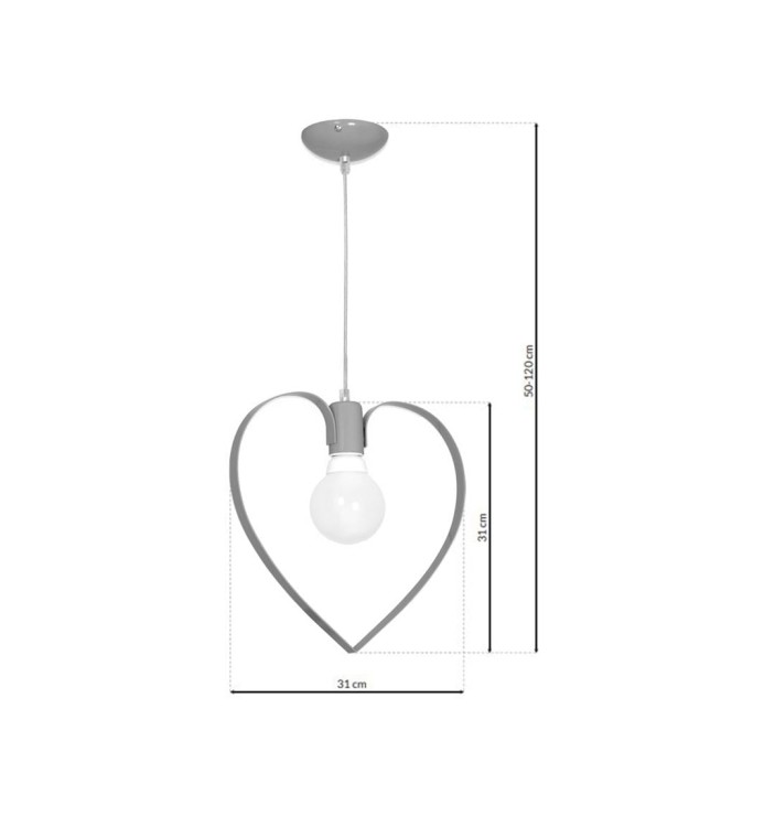 Lampa wisząca AMORE GREY 1xE27 MLP9822 Milagro