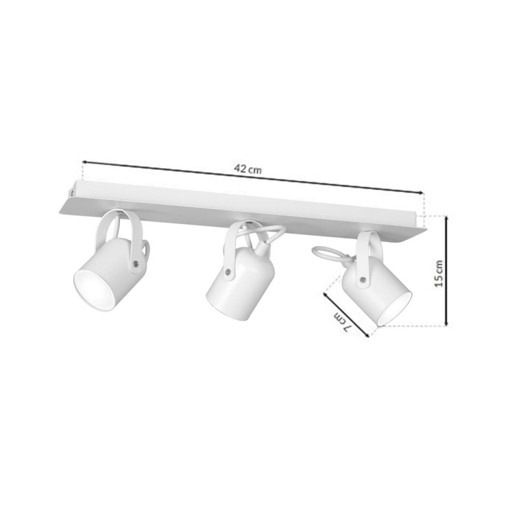 Lampa sufitowa PICO WHITE 3xGU10 MLP991 Milagro