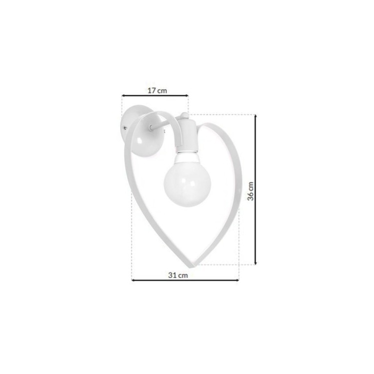 Kinkiet AMORE WHITE 1xE27 MLP9949 Milagro