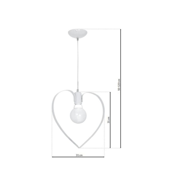 Lampa wisząca AMORE WHITE 1xE27 MLP9950 Milagro