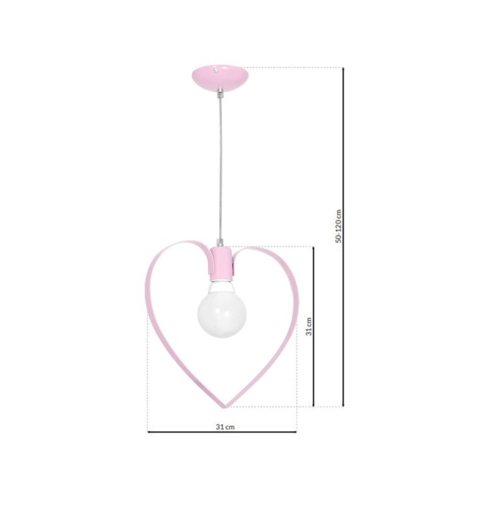 Lampa wisząca AMORE PINK 1xE27 MLP9953 Milagro