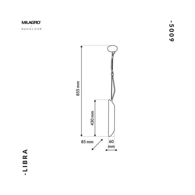 Lampa Wisząca LIBRA 1xE14 MZ5009 Milagro