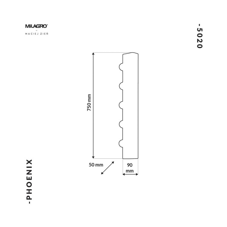 Kinkiet PHOENIX 5xE14 MZ5020 Milagro
