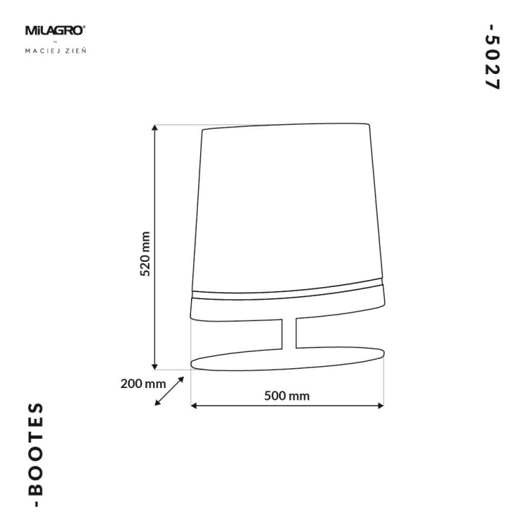 Lampa Stojąca BOOTES 1xE27 MZ5027 Milagro