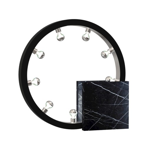Lampa podłogowa nocna stojąca Industrialna Loft CASSIOPEIA 9xE14 MZ5033 Milagro by Maciej Zień 9x E14 70cm lampka nowoczesna oświetleniowa metal czarny czarna chrom Inspiracje Premium