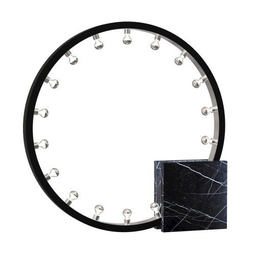 Lampa podłogowa nocna stojąca Industrialna Loft CASSIOPEIA 19xE14 MZ5034 Milagro by Maciej Zień 19x E14 115cm lampka nowoczesna oświetleniowa metal czarny czarna chrom Inspiracje Premium