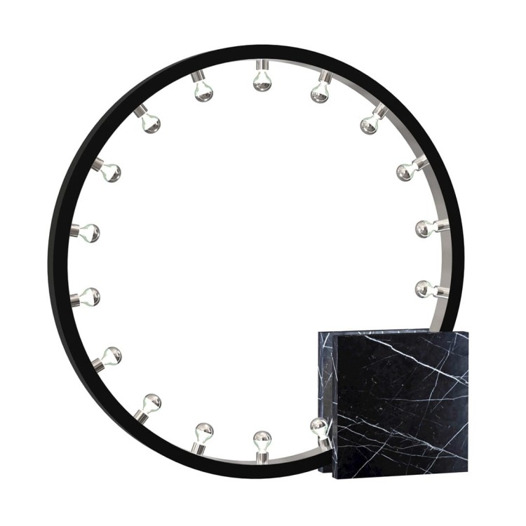 Lampa podłogowa nocna stojąca Industrialna Loft CASSIOPEIA 19xE14 MZ5034 Milagro by Maciej Zień 19x E14 115cm lampka nowoczesna oświetleniowa metal czarny czarna chrom Inspiracje Premium