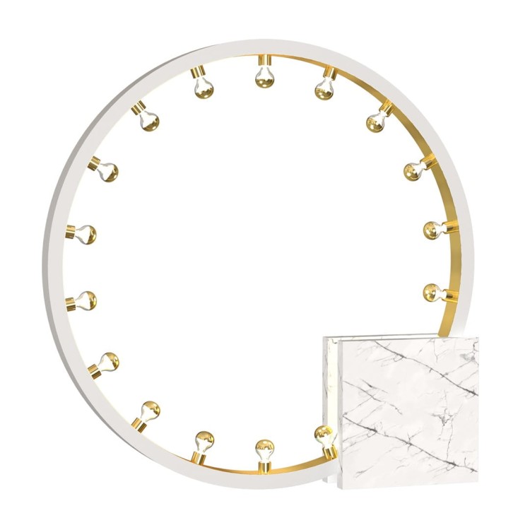 Lampa podłogowa nocna stojąca Industrialna Loft CASSIOPEIA 19xE14 MZ5038 Milagro by Maciej Zień 19x E14 115cm lampka nowoczesna oświetleniowa metal biały biała biało złota Inspiracje Premium