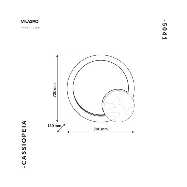 Lampa podłogowa nocna stojąca Industrialna Loft CASSIOPEIA 8,5W LED MZ5041 Milagro by Maciej Zień 3000K 70cm lampka nowoczesna oświetleniowa metal biały biała biało złota Inspiracje Premium