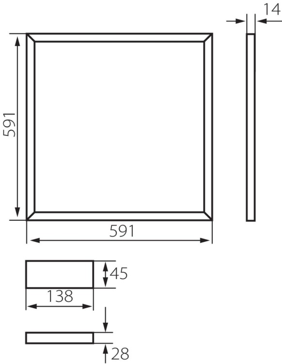 Ramka oświetleniowa LED AVAR 6060 40W-NW 26770 Kanlux 4000K nowoczesna do sufitu z kasetonów 60x60cm sufitowa barwa neutralna dzienna