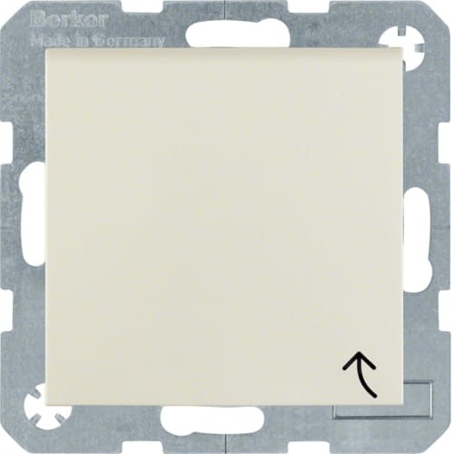 B.Kwadrat/S.1 Gniazdo SCHUKO z uz. z pokrywą, krem 47518982 HAGER BERKER