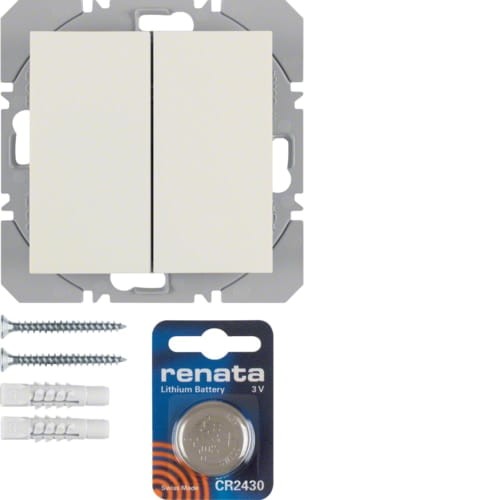 B.Kwadrat/S.1 KNX RF quicklink Przycisk 2-kr płaski, krem 85656282 HAGER BERKER