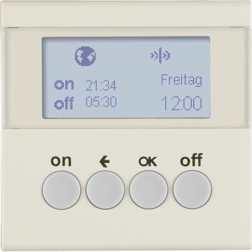 B.Kwadrat/S.1 KNX RF quicklink Łącznik czas. ster. żaluzj. i mech. zas., krem 85745282 HAGER BERKER