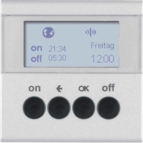 B.Kwadrat/B.7 KNX RF quicklink Łącznik czas. ster. żaluzj. i mech. zas., alu mat 85745283 HAGER BERKER
