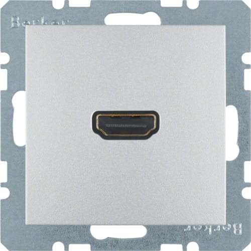 B.Kwadrat/B.7 Gniazdo HDMI z przyłączem 90° alu 3315431404 HAGER BERKER