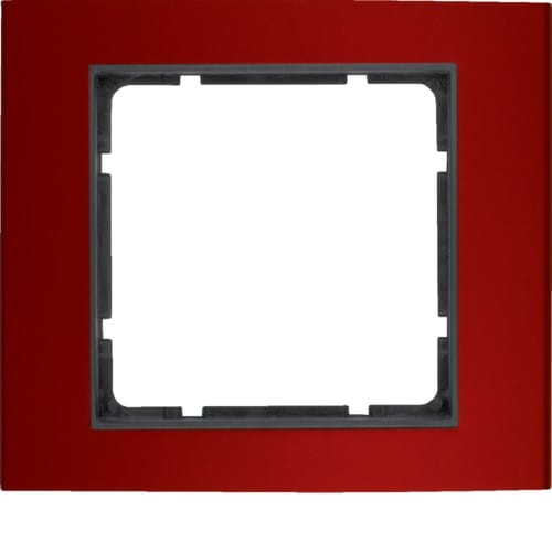 B.3 Ramka 1-krotna, alu, czerwony/antracyt 10113012 HAGER BERKER