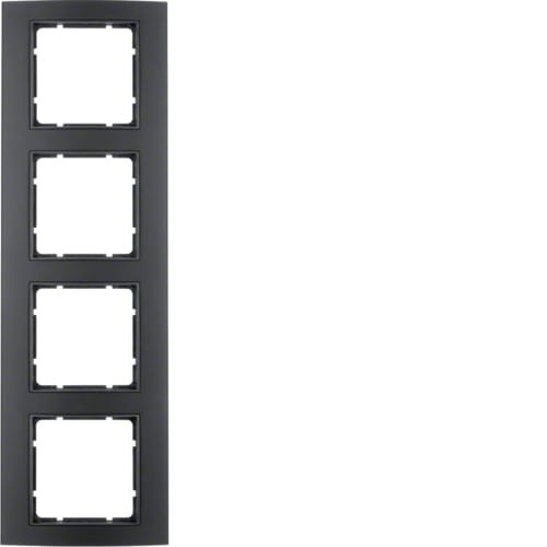 B.3 Ramka 4-krotna, alu, czarny/antracyt 10143005 HAGER BERKER