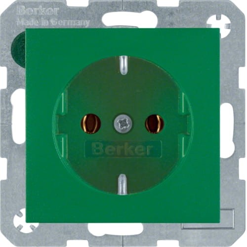S.1/B.3/B.7 Gniazdo SCHUKO, zielony 47431913 HAGER BERKER