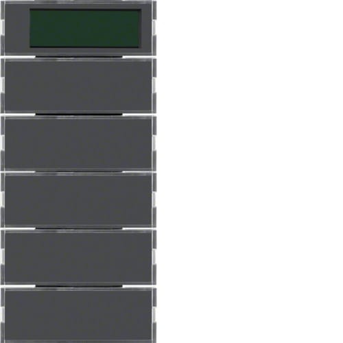 B.3/B.7 Przycisk 5-kr z reg. temp. i wyśw., do ram. alu i antracyt 75665785 HAGER BERKER