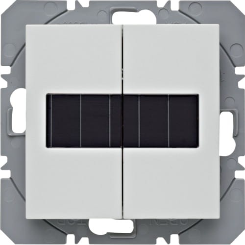 S.1/B.3/B.7 KNX RF przycisk 2-kr płaski z baterią słoneczną, biały 85656188 HAGER BERKER