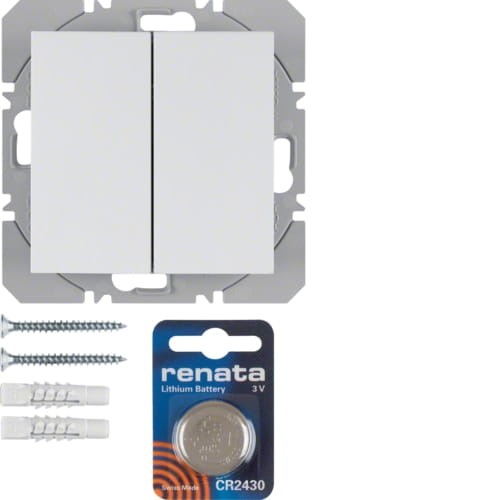 S.1/B.3/B.7 KNX RF quicklink Przycisk 2-kr płaski biały 85656288 HAGER BERKER