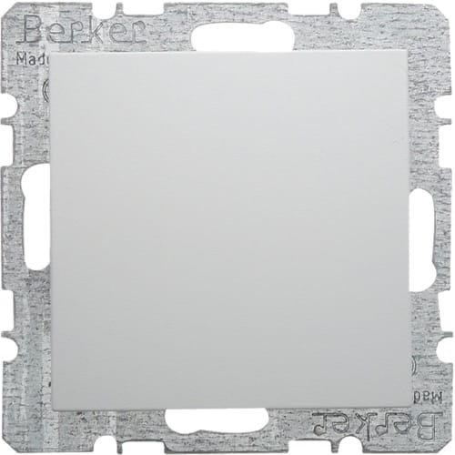 S.1/B.3/B.7 Zaślepka z płytką czołową, z cokołem i pazurkami, biały 6710091909 HAGER BERKER