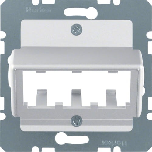 B.x Płytka centralna do 3 MINI-COM Module, alu mat 14271404 HAGER BERKER