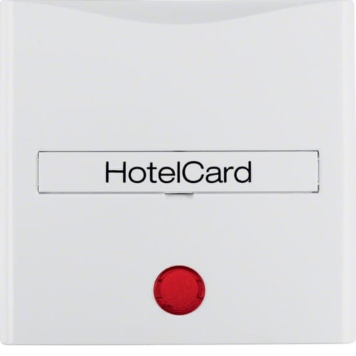 B.X/S.1 Nasadka z nadrukiem i czerw. socz. łącz. k. hotel., biały 16408989 HAGER BERKER